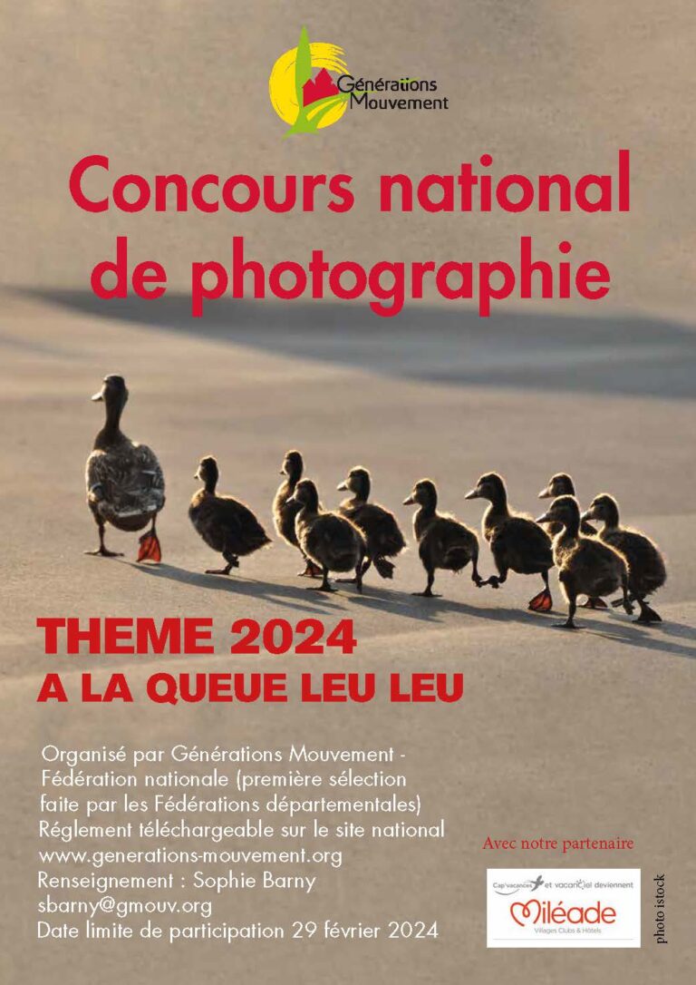 Concours photos 2024 participez ! Générations Mouvement